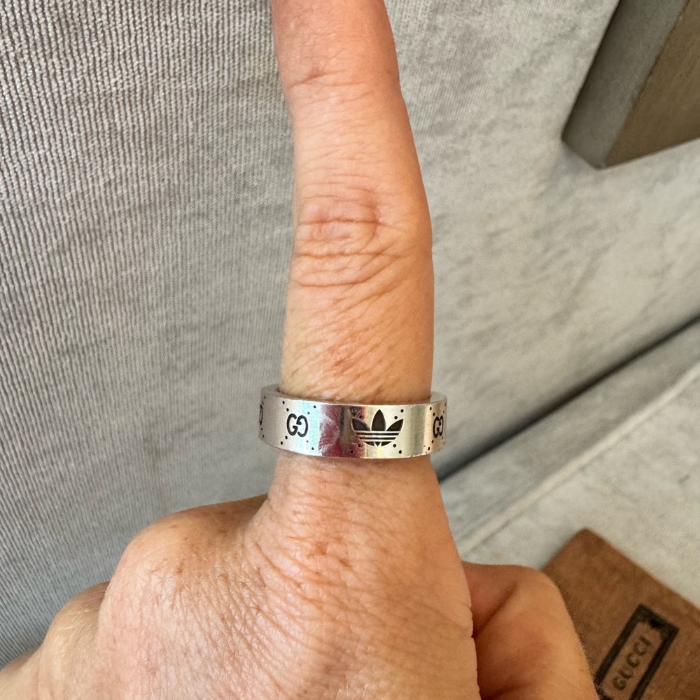 Gucci x Adidas Silver Ring size 20 US 9 - Picture 6 of 7